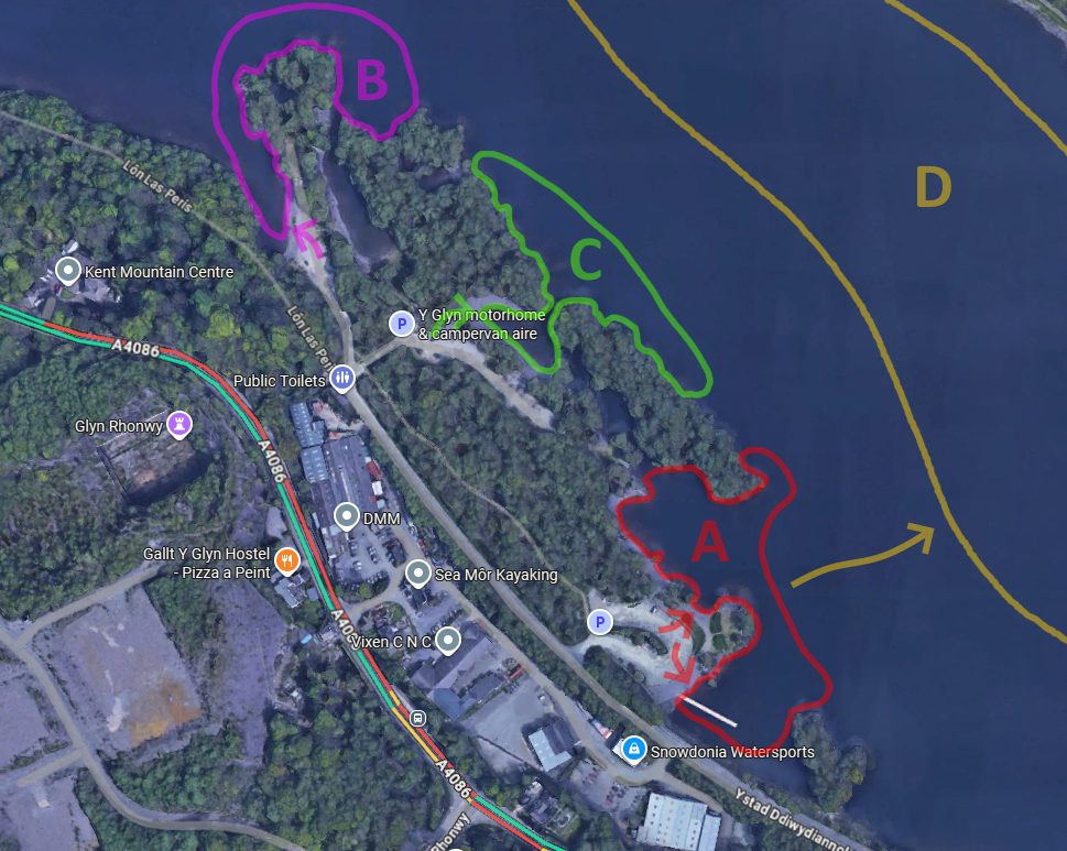 Llyn Padarn Common Diving Zones